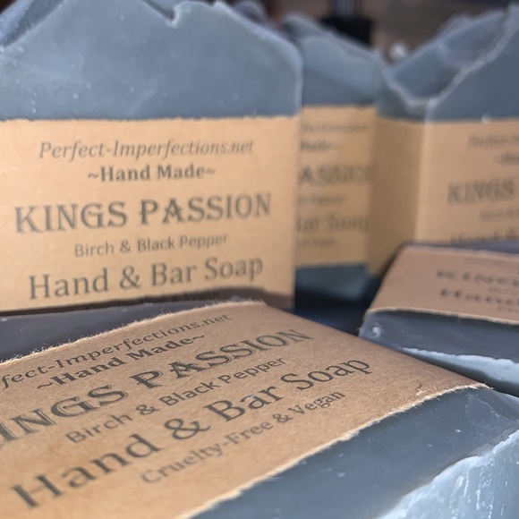 Kings Passion Birch and Black Pepper Hand Body and Bar Soap Handmade For Him - Picture 10 of 16